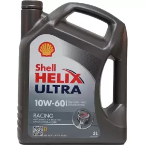 SHELL Engine oil Helix Ultra Racing 10W-60 Capacity: 5l, Full Synthetic Oil 550040761