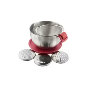 Bakehouse & Co Stainless Steel Multi Use Mixing Bowl With Sieve and 3 Grating Attachments
