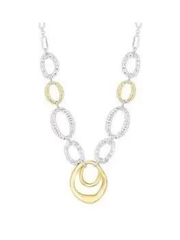 Mood Two Tone Molten Disc Link Necklace