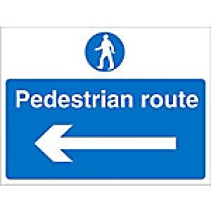 Site Sign Pedestrian Route Fluted Board 45 x 60 cm