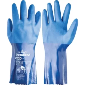 Chemical Resistant Gloves, Blue Nitrile, Size 10