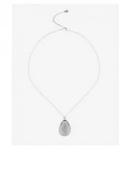 Mint Velvet Hammered Short Necklace - Silver