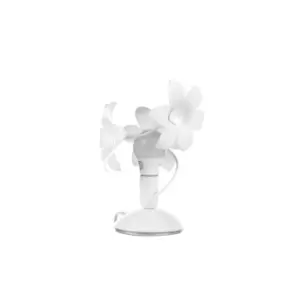 Clara Flower Glass Table Lamp, White