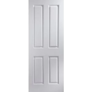 4 Panel Primed Woodgrain Internal Door H2040mm W926mm
