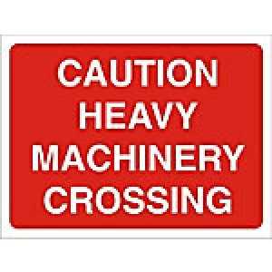 Site Sign Heavy Machinery Fluted Board 45 x 60 cm