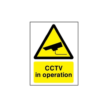 CCTV in Operation Vinyl Warning Sign - 148 X 210MM