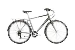 2021 Raleigh Pioneer Crossbar Hybrid Bike in Black and Silver
