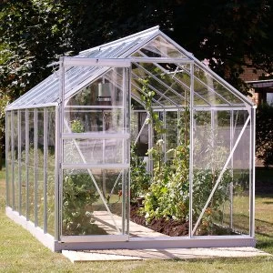 Vitavia Venus 6' x 12' Horticultural Glass Greenhouse - Silver
