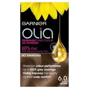 Garnier Olia 6.0 Light Brown Permanent Hair Dye Brunette
