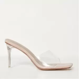 Missguided Clear Mid Heel Mules - None