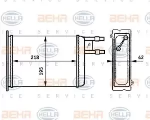 Behr Heat Exchanger 8FH351313-371 70818778 Aluminium Replaces 8FH351313-171