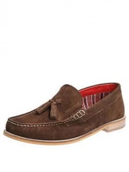 Base London Tempus Suede Loafers - Brown