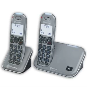 Amplicomms Powertel 1702 Amplified Big Button Cordless Phone - Twin
