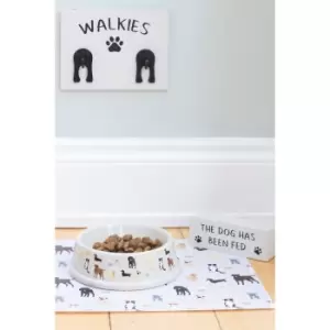 Dog Print Ceramic Food Bowl
