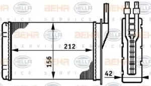 Behr Heat Exchanger 8FH351311-051 Aluminium Genuine for 8FH 351 313-481