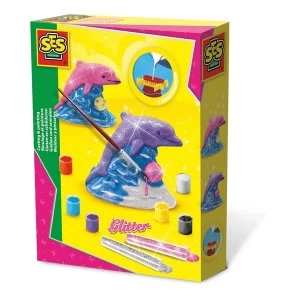 SES Creative Childrens Glitter Dolphin Casting & Painting Set Activity Set