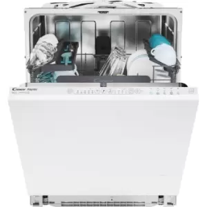 Candy Rapido CI4E7L0W WiFi Connected Fully Integrated Standard Dishwasher - White Control Panel with Sliding Door Fixing Kit - E Rated