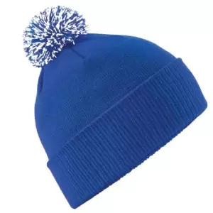 Beechfield Adults Unisex Snowstar Beanie (One Size) (Bright Royal/White)