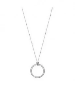 Mint Velvet Circle Bobble Necklace - Silver
