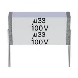 MKT thin film capacitor Radial lead 1 uF 100 V AC 10 10 mm L x W x H 11.5 x 4.5 x 6.9mm Epcos B32561 J1105 K 1 pc