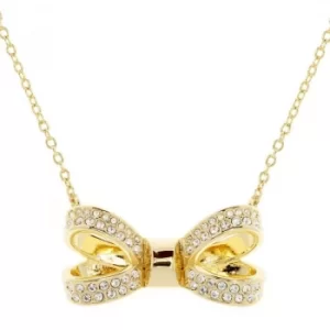 Ted Baker Ladies Gold Plated Olira Opulent Pave Bow Necklace
