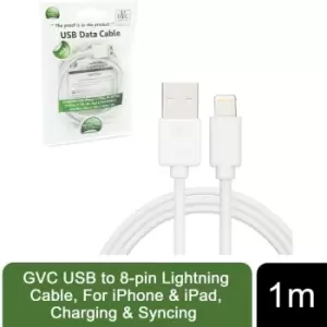 Usb to 8-pin Cable, For Phone & Pad, Charging & Syncing - 1m - GVC