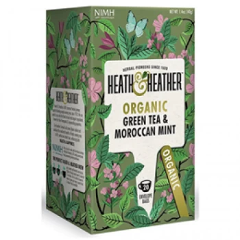 Heath & Heather Organic Green Tea & Moroccan Mint - 20 Bags