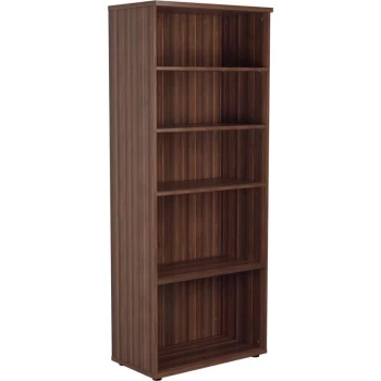 2000MM Bookcase 4 Adjustable Shelves - Dark Walnut