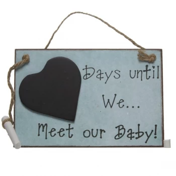 Days Until We Meet Our Baby Chalkboard By Heaven Sends