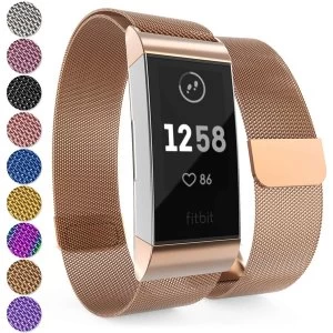 Yousave Activity Tracker Milanese Metal Strap - Rose Gold