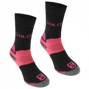 Salomon Heavyweight 2 Pack Walking Socks Ladies - Grey/Pink