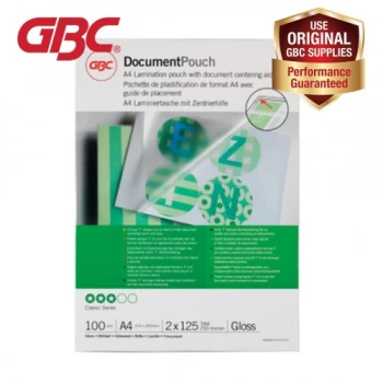 Original Acco GBC Laminating Pouch A4 125micron High Speed Pack of