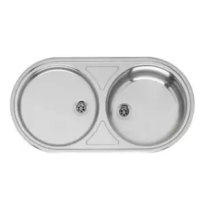 Single Bowl Chrome Stainless Steel Kitchen Sink - Reginox Valencia