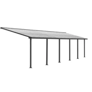 Palram - Canopia Olympia Patio Cover 3m x 9.71m - Grey Clear