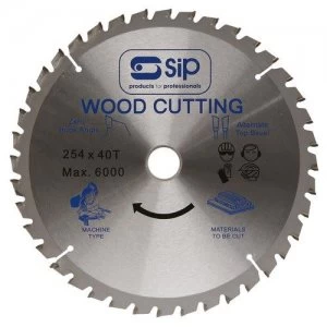 SIP 06128 10" 254 x 30mm TCT40 Circular Saw Blade