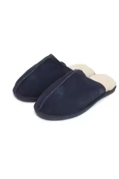 Eastern Counties Leather Unisex Adults Sheepskin Lined Mule Slippers (6 UK) (Navy)