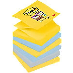 Post-it Super Sticky Z-Notes 76 x 76mm Assorted 6 Pieces of 90 Sheets
