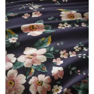 Cath Kidston Spitalfields Navy 200TC 100% Cotton Single Reversible Duvet Cover Set Bedding Bed Set - Navy