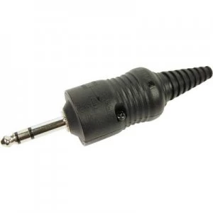 6.35mm audio jack Plug straight Number of pins 3 Stereo Black Cliff CL2075S