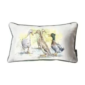 Aquarelle Ducks Cushion MultiColoured