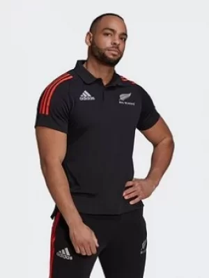 adidas All Blacks Primeblue Rugby Polo Shirt, Black, Size XS, Men
