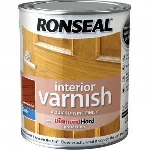 Ronseal Interior Satin Quick Dry Varnish Medium Oak 250ml
