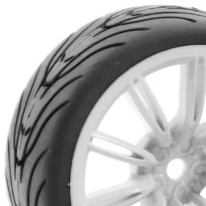 Fastrax 1/10 Street/Tread Tyre 20Sp White Wheel