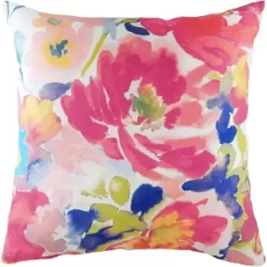 Evans Lichfield Aquarelle Floral Cushion Cover (One Size) (Multicoloured) - Multicoloured