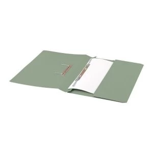 5 Star Foolscap Transfer Spring File With Pocket 285gsm Green Pack of 25