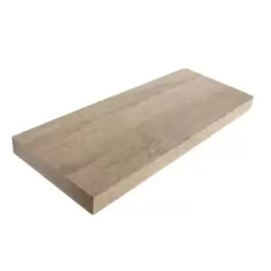 Trent 50cm wide narrow floating shelf kit - oak effect