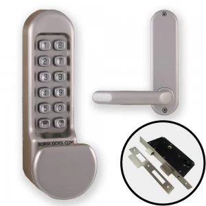 Borg 5103 Combination Lock Flat Knob and Handle + Euro Lock