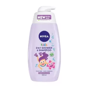 Nivea Kids Sparkle Berry 2 in 1 Shower & Shampoo, 500ml