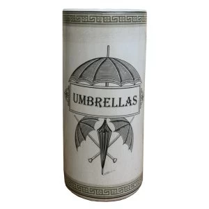 Ceramic Umbrella Stand, Monochrome Umbrella Print