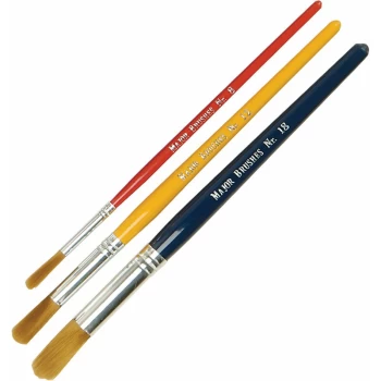 Kids Paint Brushes - Nylon Short Handle (Pack of 30) - Major Brushes